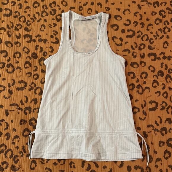 Adidas X Stella McCartney Tank Size S Blue Tie Waist - Picture 1 of 5